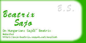 beatrix sajo business card